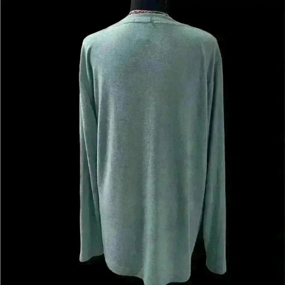 Marty M Women’s V-Neck long sleeve blouse Size XXL - Picture 3 of 5